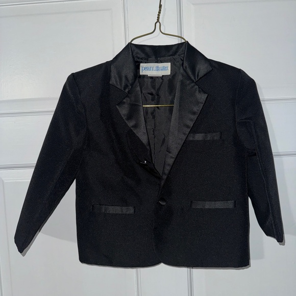 Stylish Black Kids Black Suit Jacket & Pants Set - Picture 1 of 8